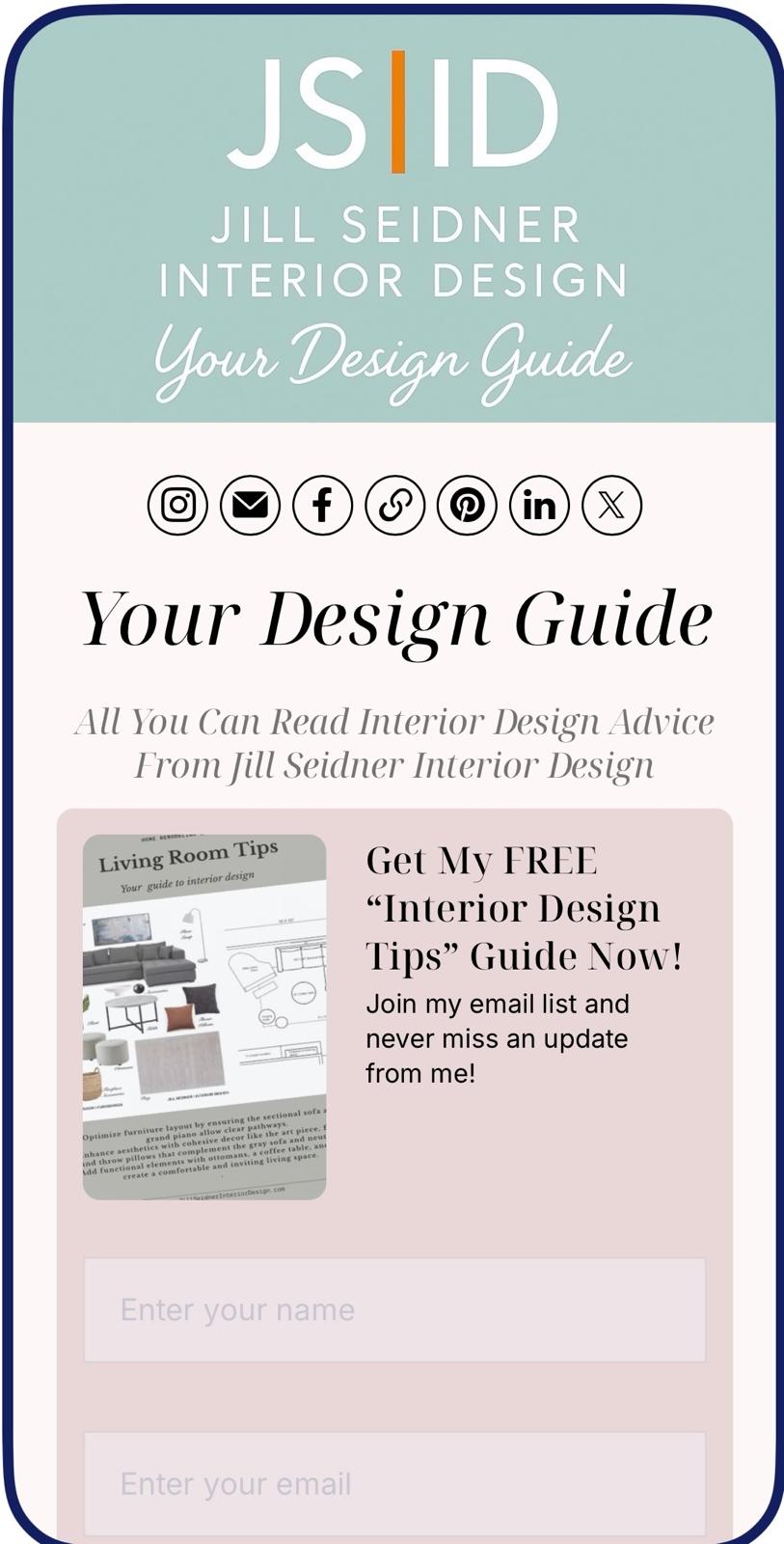 Interior Design Tips (Free Guide) cover