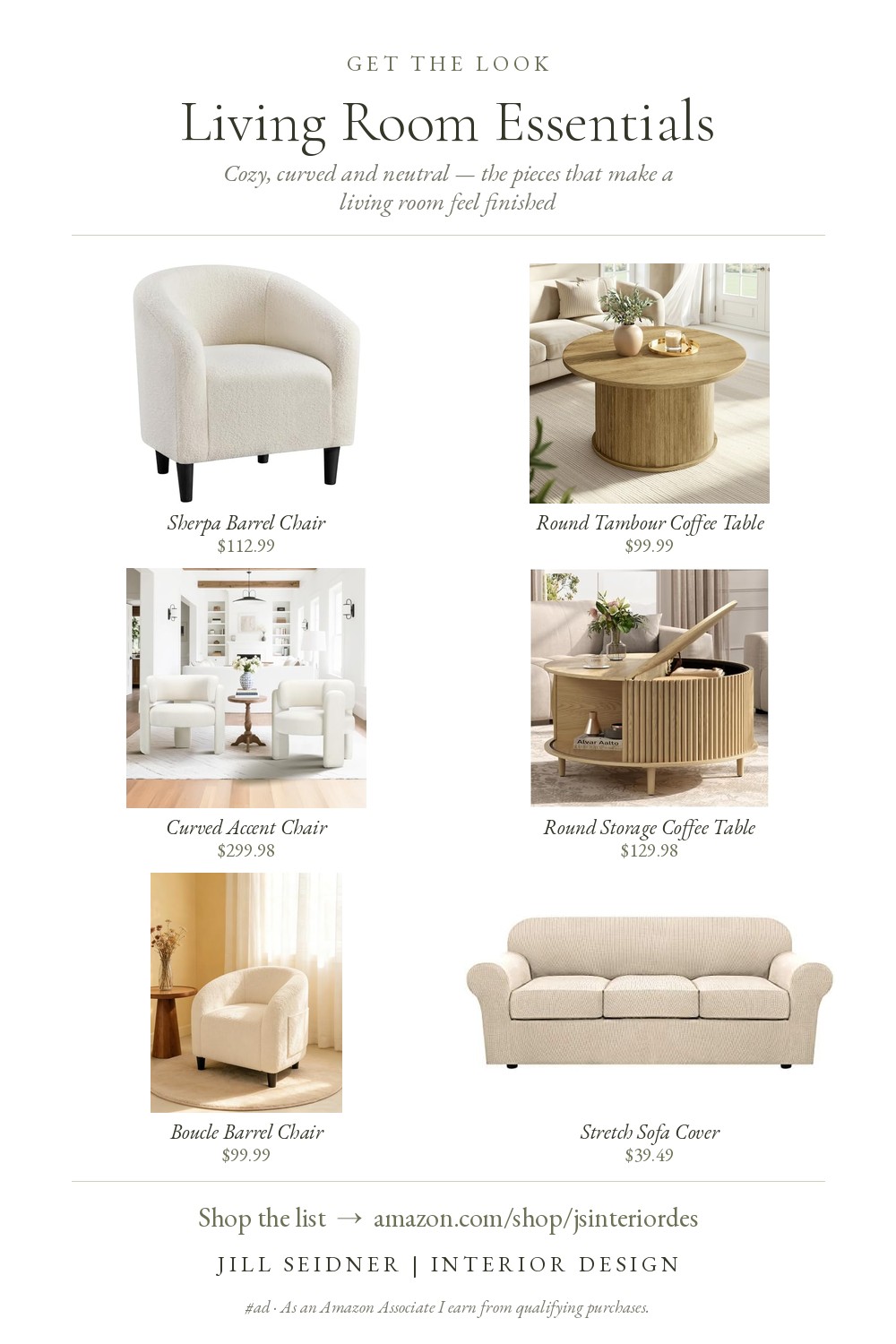 A living room design board from Your Design Guide